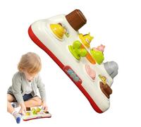 Générique Pop Out Animal Toddler Toy, Cause-and-Effect Electric Toy, Sound and Light Interactive, Early Development Learning Activity, 9.92x5.12x4.92 inches, for Home School Nursery