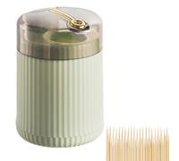 Générique Pop-Up Automatic Toothpick Dispenser, Automatic Toothpick Dispenser, Luxury Push Button Toothpick Holder, Toothpickz Storage Box Canister with Toothpicks 400 Count (Light Green)