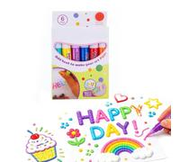 Générique Popcorn Pens, 3D Relief Art Pen, 6 Color Magic Bubble Popcorn Drawing Pens Puffy, DIY Raised Effect Drawing Kit Works for Crafts (1pc)