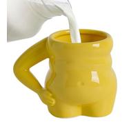 Générique Porcelain Coffee Cup - 4.13 inches Quirky Big Belly Shape Coffee Mug | Dishwasher Safe Smooth Porcelain Mug for Milk Tea Côffee Hot Coco | Ceramic Côffee Cups