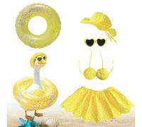 Générique Porch Duck Outfits, Cute Yard Cosplay Clothes, Festive Weather-Resistant Fabric, Bright Yellow Style Accent for Holiday Celebrations, Outdoor Decor, and Photo Props, Yellow
