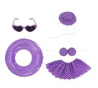 Générique Porch Goose Clothes - Bikini d'été hawaïen avec chapeau et lunettes de, tenues Hawaiian Goose | Décor ludique pour les fêtes au bord de la piscine, festivals, événements, la cour du jar