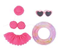 Générique Porch Goose Clothes - Bikini d'été hawaïen avec chapeau et lunettes de, tenues Hawaiian Goose | Décor ludique pour les fêtes au bord de la piscine, festivals, événements, la cour du jar
