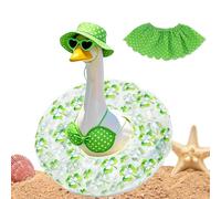 Générique Porch Goose Clothes | Hawaiian with Hat and Sunglasses Bikini | Porch Goose Clothing | for Parties Festivals Events Garden Courtyard Balcony Lawn Patio