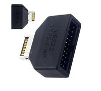 Générique Port Adapter - 0.39x1.02x0.98in Two Front Expansion for Type A Type C, Motherboard Office with Internal Header, Converter Extension for PC Computer Maintenance, Black, Individual