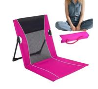 Générique Portable Beach Chair Foldable Lounge Seat with Storage Bag