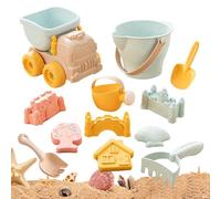 Générique Portable Beach Playset, Outdoor Sand Toy Kit, Multicolor Funny Bucket Shovel Set with Sturdy Build, Kids Beach Toys with Colorful Design, Sand Castle Tools for Backyard and Playground
