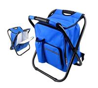 Générique Portable Camping Seat, Lightweight Travel Chair, Built in Backpack Cooler, Reclining Design, Folding Stool for Hiking, Fishing, Beach, and Garden Use, 14.17x11.42x16.14 inches