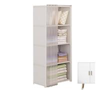 Générique Portable Closet Wardrobe, Garment Shelf Organizer, 15.75 inches Spacious Foldable Cabinet with Fabric Cover, Clothes Rack for Bedroom Storage, Dorm Apartment, Seasonal Clothing