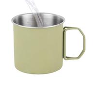 Générique Portable Coffee Mug - 350ml Folding Handle Travel Cup, Outdoor Tea Cup, Camping Mug | Durable Design, Lightweight and Easy to Carry, Black Green Options