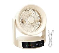 Générique Portable Cool Fan, Desk Air Device, 8.46x7.09x11.02 inches Rechargeable USB Wind System, Adjustable Speed Design, Quiet Motor Build, Home Office for Outdoor Personal Cooling Use