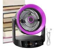 Générique Portable Cool Fan, Desk Air Device, 8.46x7.09x11.02 inches Rechargeable USB Wind System, Adjustable Speed Design, Quiet Motor Build, Home Office for Outdoor Personal Cooling Use
