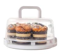 Générique Portable Cupcake Carrier with Handle & Locking Lid - 7 Hole Muffin Storage Box | Airtight Reusable Cak Container for Transporting Pastries, Cupcs & Fairy Cakes, Fridge Safe Food Keeper