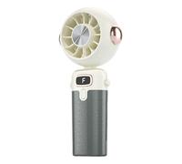 Générique Portable Fan, Usb Mini, Folding Cooling Ventilator with 3.15x1.77x6.89 Inches, Rechargeable Design, Cooling Blower for Desk, Summer, Travel, Beach, Camping, Car, Baby, White