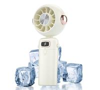 Générique Portable Fan, Usb Mini, Folding Cooling Ventilator with 3.15x1.77x6.89 Inches, Rechargeable Design, Cooling Blower for Desk, Summer, Travel, Beach, Camping, Car, Baby, White