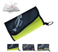 Générique Portable Fishing Lure Multi-Layer Storage Bag, Waterproof Tackle Binder with Buckle, Multi-Function Soft Bait Binder, for Rigs, Hooks, Sinkers Storage (Green)
