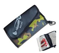 Générique Portable Fishing Lure Multi-Layer Storage Bag with Buckle,6 Pocket PVC Heavy Duty Fishing Bag,for Fishing (Black)