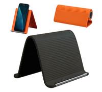 Générique Portable Foldable Silicone Phone Holder, Bendable Freely Into Any Shape, Multi-Angle Adjustable Stand for Mobile Phone (Black)