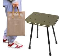 Générique Portable Folding Tray Table, Heavy-Duty Anti-Slip Desk and Stool, Compact Furniture for Dorm Rooms, Conferences, Apartments, Classrooms, Small Space Living, 1 Set