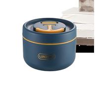 Générique Portable Food Storage - Vacuum Lunch Box for Daily Meals | Stainless Steel with PP Cover, 650ml Capacity, 11.5x9cm Compact Size, Lightweight 220g Jar for Hot Soup, Cold Salad, Rice