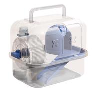 Générique Portable Hamster Travel Cage, Transparent Small Animal Carrier, Outdoor Hamster Carrying Case, Ventilated Design, Easy to Clean, Medium Size, Ideal for Hiking, Walking, Outdoors