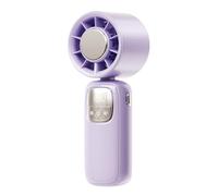 Générique Portable Hand Fan, Foldable Cooling Device, LED Display Mini Fan, 100 Speed Settings, Compact Build, USB Rechargeable, Quiet Operations, Easy Carry, Perfect for Travel, Makeup, Commutes