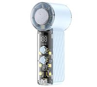 Générique Portable Handheld Bladeless Fan | ABS Material, 4.2in X 1.8in, Rechargeable, Digital Display | Quiet Electric Personal Fan With Long Battery Life | Travel Pocket Cooling Device