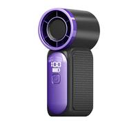 Générique Portable Handheld Fan, Personal Pocket Cooler, 1.4x1.7x3.51 inches, 100-Speed Wind Fan, Digital Display Design, Ideal for Concerts, Outdoor, Camping, Hiking, Travel, Black/White