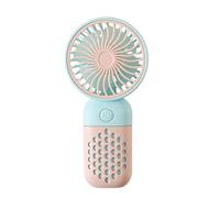 Générique Portable Handheld Fan - USB Rechargeable Pocket Fan Small Compact Size with Strong Wind Power for Outdoor Travel Activities Makeup Use ABS Mini Cooling Device with Low Noise Motor Personal