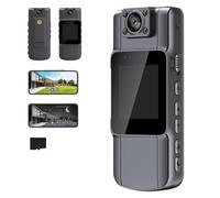 Générique Portable HD Action Camera, Mini Wearable Action Camera, Night Vision Actions Cameras, with Audio, Video Cameras Recorder, 180°Lens Rotatable, for Travel (Set 6)