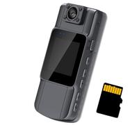 Générique Portable HD Action Camera,Police Body Cameras with Audio and Video Recording,150°Wide Angle 180°Lens Rotatable 7 Hour Battery Life Video Camera with Night Vision (+128G)