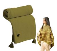 Générique Portable Heated Shawl, 2025 New USB Heated Shawl Blanket, Wearable Heating Shawls Wraps Electric Heating Blanket with 3 Temp Settings for Indoor Outdoor Warmth Cozy Electric Wrap (Green)
