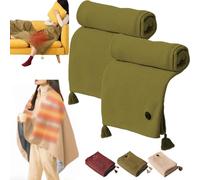 Générique Portable Heated Shawl Wraps for Women, USB 3 Levels Heated Shawl Wraps, Soft Cordless Winter Electric Heateds Blanket with Zipper for Home Outdoor Travel Camping