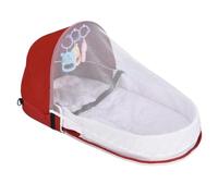 Générique Portable Kids Travel Cot Linen Cotton Breathable Cots with Net