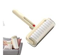 Générique Portable Lint Roller - Sticky Pet Hair Remover | Laundry Cleaner with Replacement Roll, Clothing Care Tool with Travel Use, Carpet Brush, Fabric Roller for Bedding, Shoes, Home