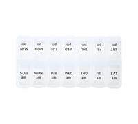 Générique Portable Medicine Box - 7 Days 2 Times a Day Am/PM Medicine Planner | 14 Compartments Travel Pill Dispenser | for Mêdicine Supplement Fish Oil, Portable Pill Box Weekly