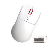 Générique Portable Mice, Wireless Mice, 2.4G Silent Click Computer Cursor, Adjustable DPI Ergonomic with USB Receiver for Home and Workstations, 4.33x2.36x1.46 inches, White