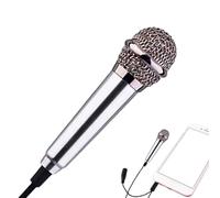 Générique Portable Mini Microphone - Aluminum Alloy Earphone-Style Speech Microphone, Compact Plug & Play Recording for Podcasting, Streaming, Studio Content Creation, Office Meetings