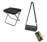 Générique Portable Mini Outdoor Camping Folding Seat,Foldable Backpack Stool,Camping Board with Adjustable Shoulder Straps,Carry Bag for Camping, Hiking, Fishing & Events (Black-Large)