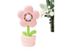 Générique Portable Mini - USB Rechargeable 3 Speed Flower Pot Shape Handheld, LED Night Light Cooling Device, Compact Quiet Design | Kids Students Bedroom Car Beach Outdoor Kitchen Dorm Classroom