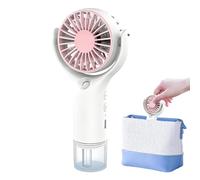 Générique Portable Mist Fan, Cooling Spray Blower, 6.5x3.03x1.97 Inches Water Spray Device, Lightweight Abs Handheld Mist Fan, Rechargeable Air Cooling with Feature, Outdoor Travel Beach Office Use