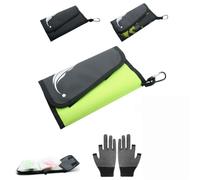 Générique Portable Multi-Layer Fishing Bait Organizer,Waterproof Soft Lure Storage Bag for Hooks,Sinkers & Rigs (Green)