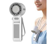 Générique Portable Neck Fan, Foldable Cooling Blower, 8x5 Inches Travel Fan With Adjustable Speed, Hands Free With Modern Style, Lightweight Neck Cooler, Outdoor Utility For Camping And Beach
