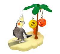 Générique Portable Parrot Perch, Decorative Anti-Slip Shredder, Perch | Pet Bird Cage Stand Toys Cockatoo Macaw Lovebirds Parrots Conure Pets Patio Garden Yard Window Courtyard