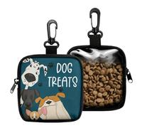 Générique Portable Puppy Treat Bag - Printed Snack Bag, Pet Accessory with Clip Attachment, Training Tool, Dog Supply, Travel Organizer for Outdoor and Indoor Playtime at Home Living Room Bedroom