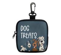 Générique Portable Puppy Treat Bag - Printed Snack Bag, Pet Accessory with Clip Attachment, Training Tool, Dog Supply, Travel Organizer for Outdoor and Indoor Playtime at Home Living Room Bedroom