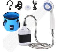 Générique Portable Shower Head for Camping,Outdoor Shower Pump and Sprayer,Rechargeable Water Pump Shower with Showers Head & Hose,for Hiking Pet Cleaning, Car Washing, Plant Watering, Etc (1 pcs)
