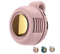 Générique portable silent mini bladeless electric fan, 2025 New portable silent mini bladeless electric fan clip on, for Shirt Waist Neck, 3 Speeds Personal Fan for Outdoor Travel Workout (Pink)