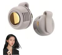 Générique Portable Silent Mini Bladeless Electric Fan, Mini Fan, Portable Cooling-Fan with 3-speeds, Rechargeable Fan for Outdoor/Travel/Office/Sports (Blanc)