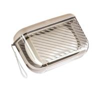 Générique Portable Soap Case, Travel Soap Box, Leakproof Stew Holder, Draining Container, Lid Included, Ideal for Shower, Camping, Gym, School, 4.5 X 3 X 1.5 inches, Transparent, 1-Pack